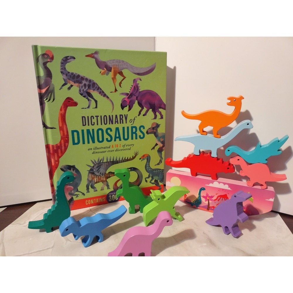 Dictionary of Dinosaurs:  Illustrated A-Z of Every Dinosaur & Balance Dino A1HG